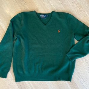 POLO Lambs Wool V-neck Sweater
